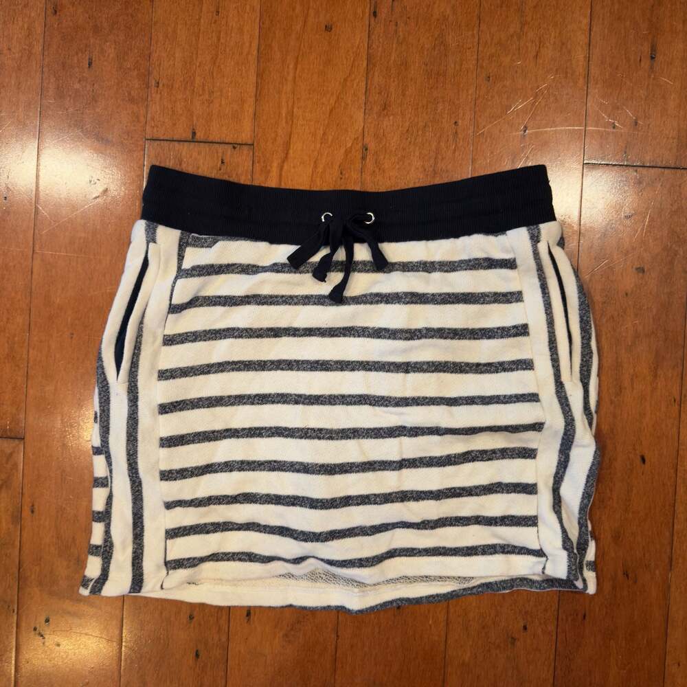 Jones New York Striped Drawstring Skirt Size M